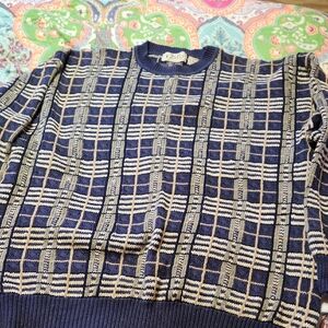 *VTG* 80'S IZOD men's Sweater ,dad sweater, grandpa Chic ,cableknit ,nautical